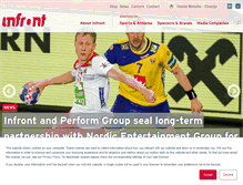 Tablet Screenshot of infrontsports.com